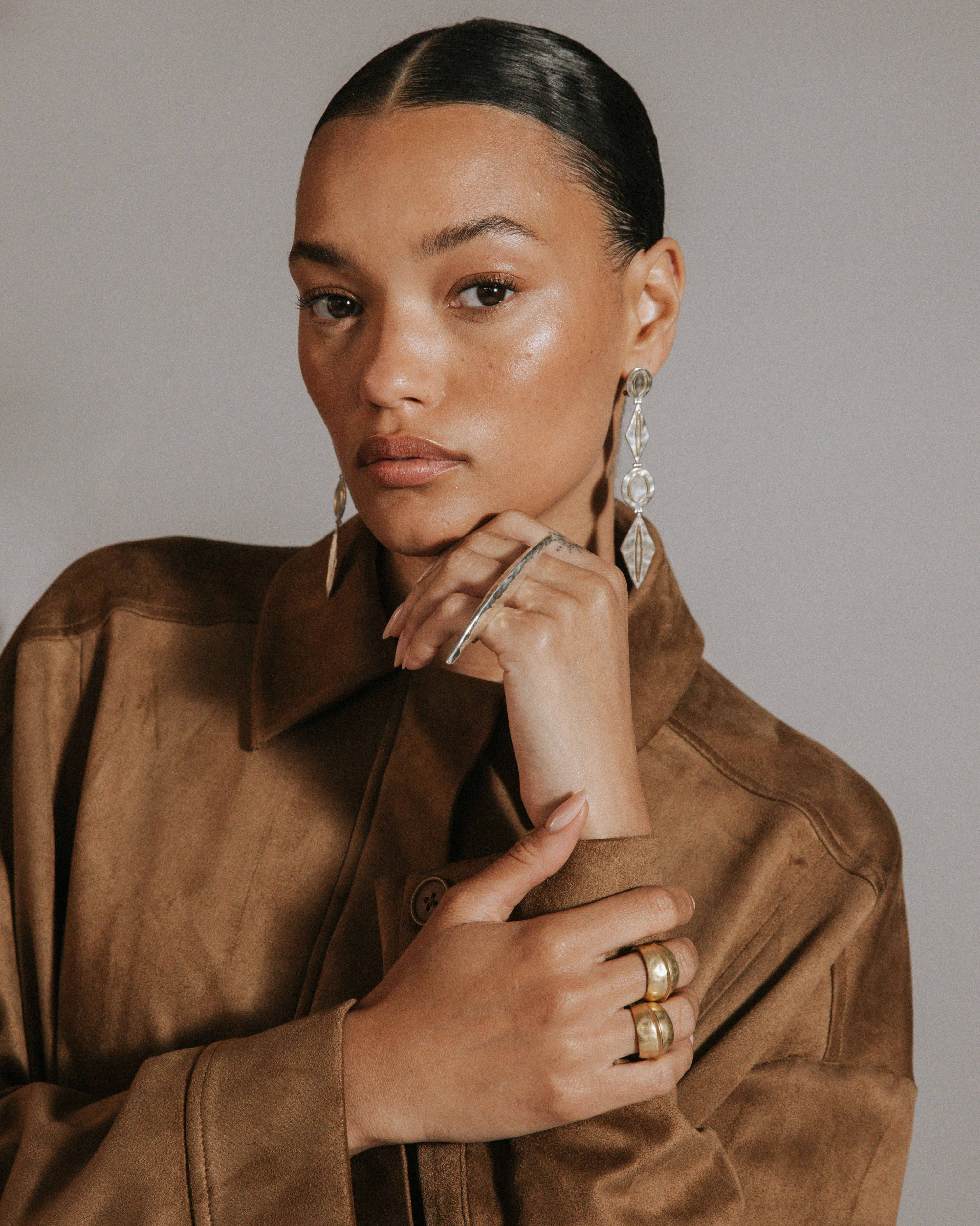 Harlow Arch Drop Earrings - Image 3