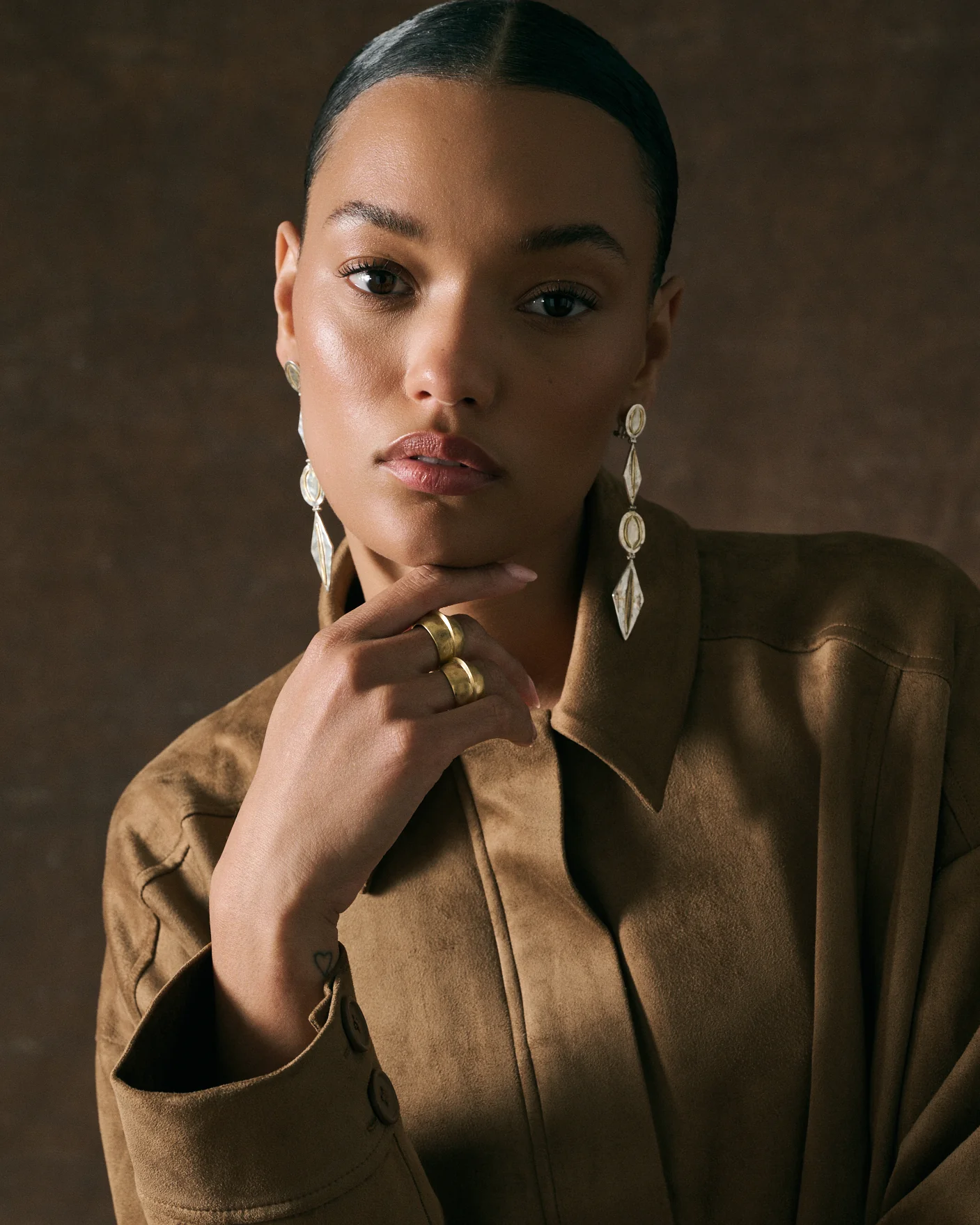 Harlow Arch Drop Earrings - Image 4