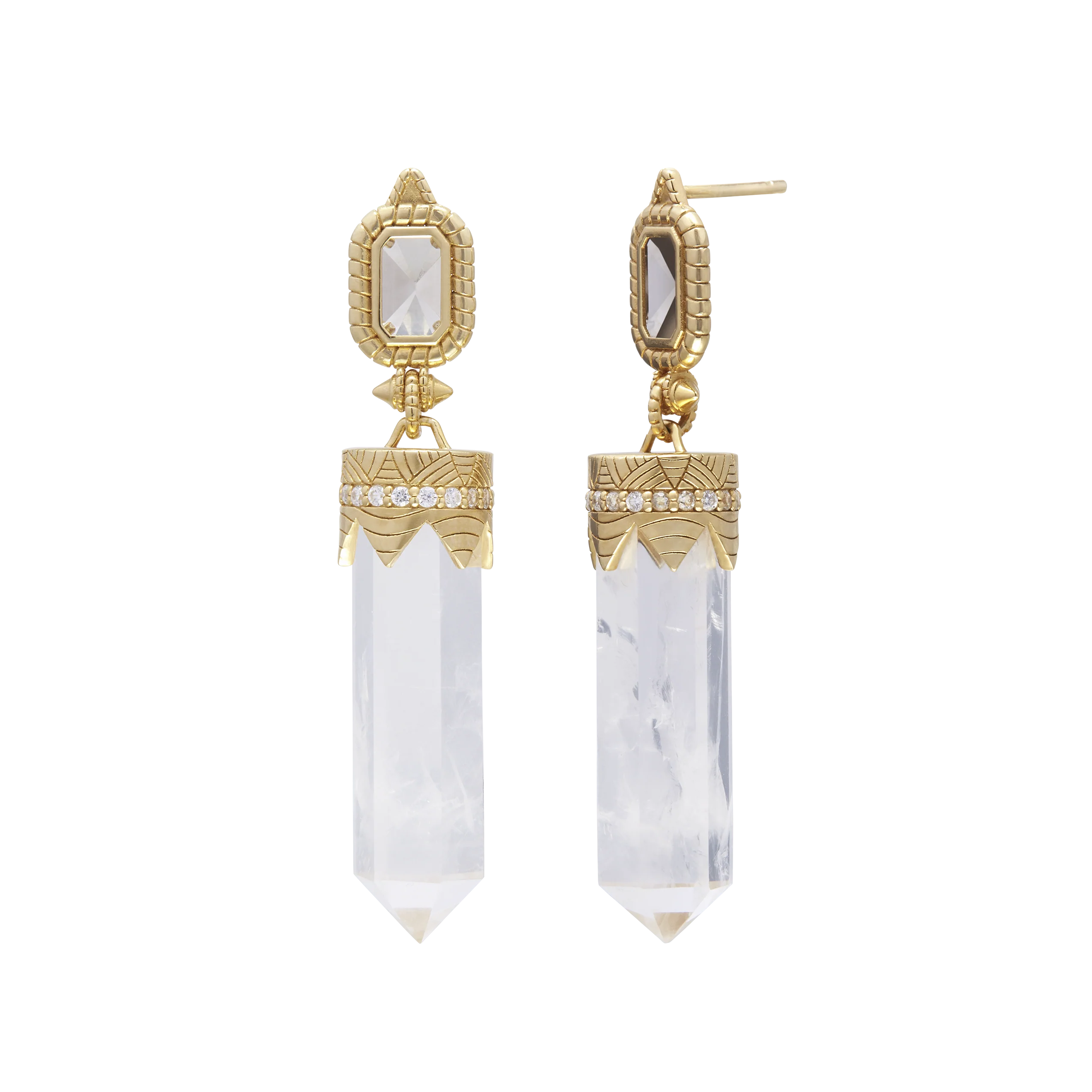 The Nova Crystal Diamond Drop Earrings - Image 7